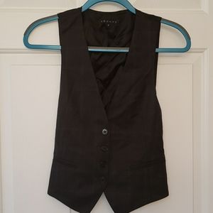 Theory striped black vest